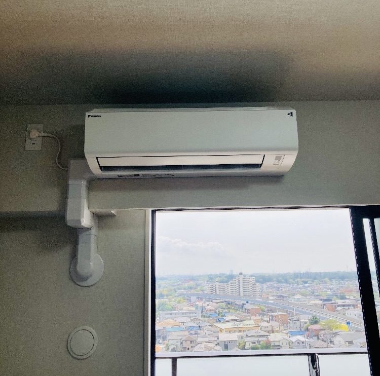 印西市　マンション施工要領書に沿ったエアコン取付工事